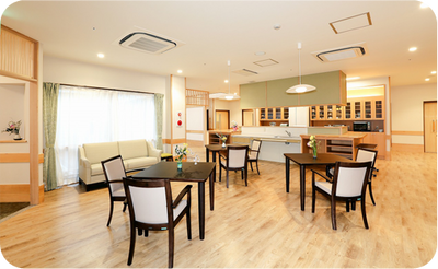 明るい共有スペース