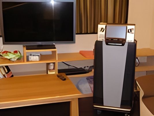 テレビとカラオケのある部屋