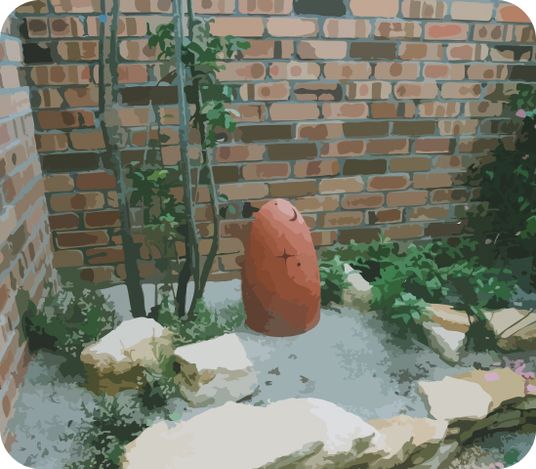 静かな中庭
