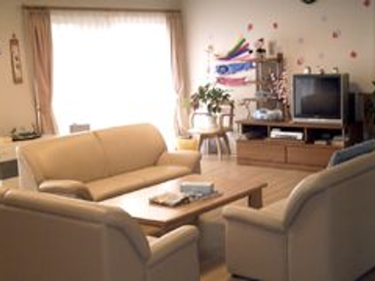 明るいリビング  