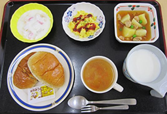 朝食のセット