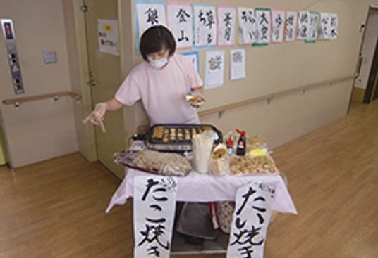 屋台のある廊下