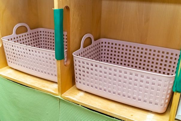 整理された収納バスケット