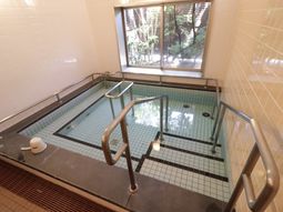 清潔な浴室と自然光