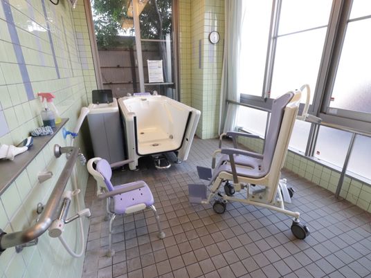 手すり付き快適浴室