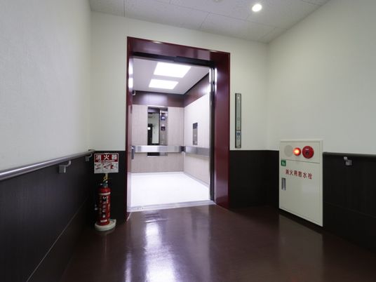 清潔な廊下とエレベーター