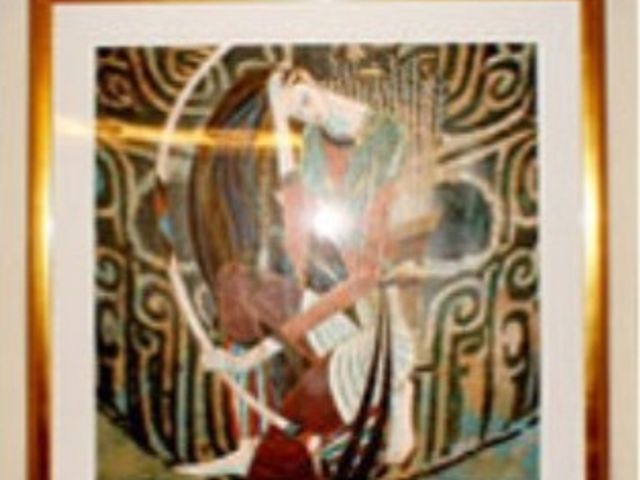 壁に掛けられた絵画 絵画 壁に飾られたアートは、落ち着きのある雰囲気を醸し出しており、日々の憩いの一時を提供しています。