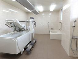 清潔なバリアフリー浴室