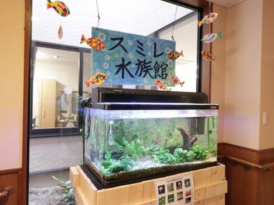 暖かい雰囲気のロビー
