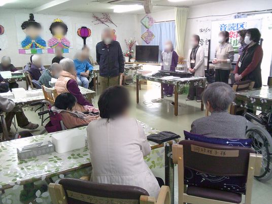 交流会の食堂  