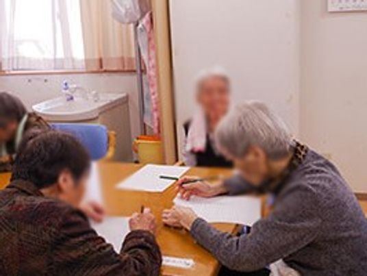 入居者と交流する共有スペース