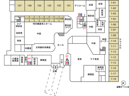 施設の見取り図
