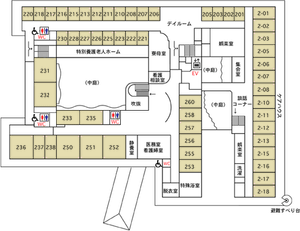 施設内のフロア案内図