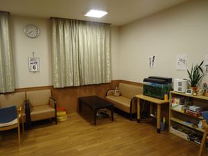 落ち着いた雰囲気の休憩室