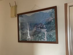 和風絵画の壁