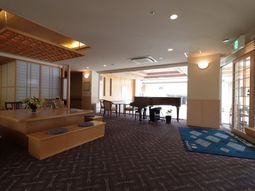 ロビーの和風デザイン