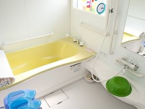 清潔な浴室の一角