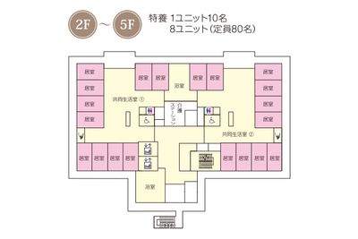 シンプルな施設のフロント