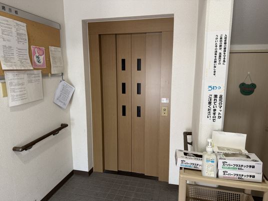 エレベーター前の様子