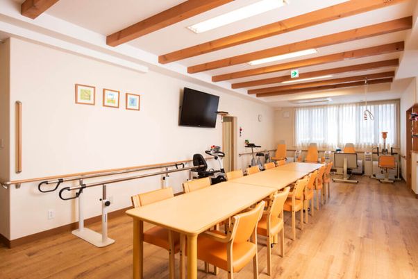 明るい機能訓練室