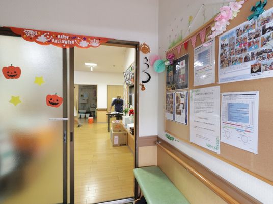 イベント装飾のあるエントランス