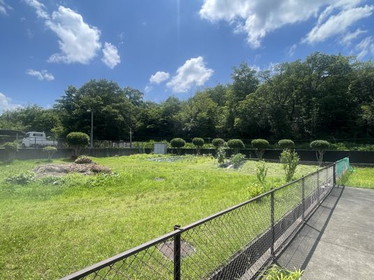 自然に囲まれた庭