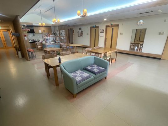 明るい共有スペース