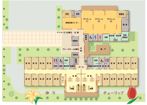 平面図のチューリップ