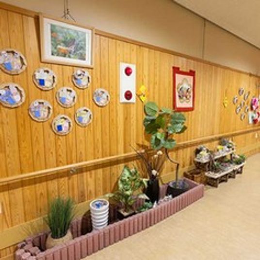 飾られた廊下