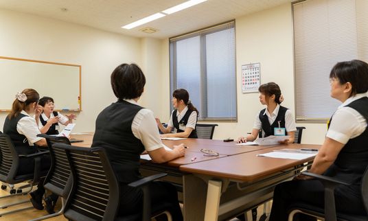 スタッフの会議風景