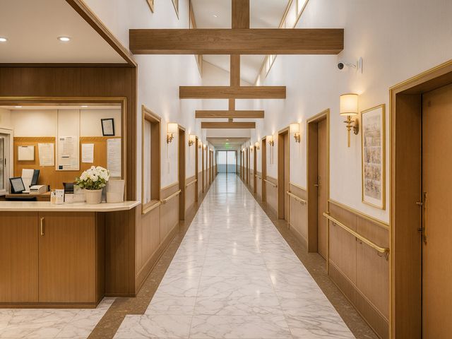 温かみのある廊下 廊下 温かみを感じる廊下は、利用者が安心して移動できるよう配慮された空間です。