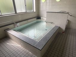 ゆったり浴槽のある浴室