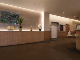 和風装飾のある応接エリア