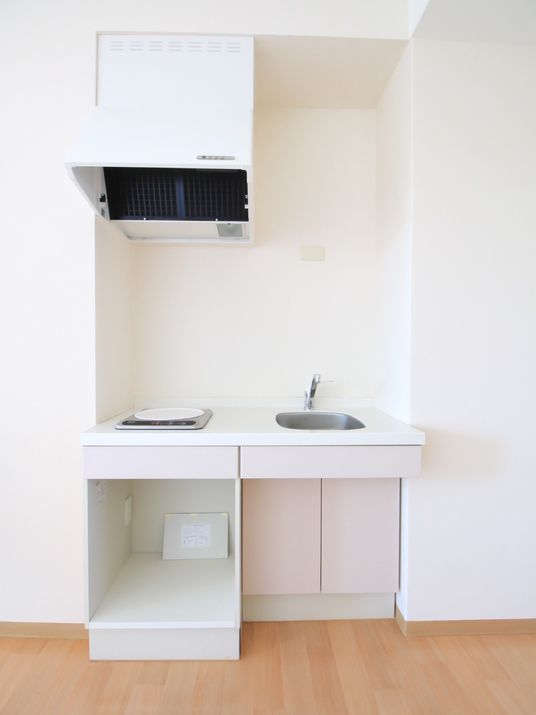 洗面台とエアコン付き居室