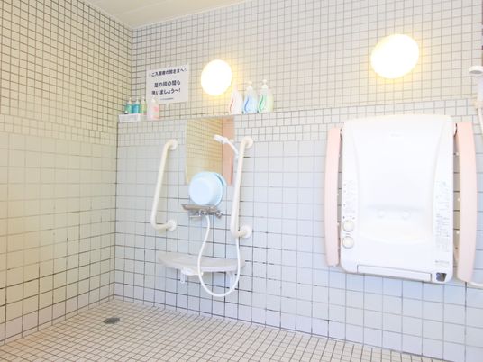 バリアフリー対応の浴室