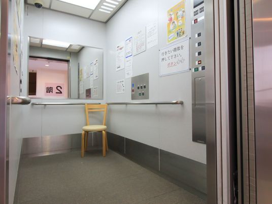 清潔なエレベーター内部