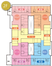 施設の2階間取り図