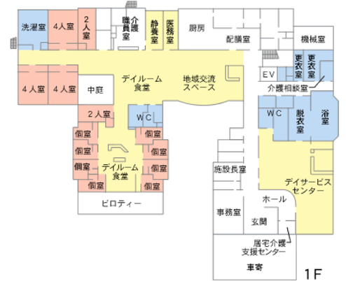 陽が差し込むロビー