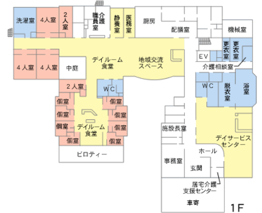 陽が差し込むロビー