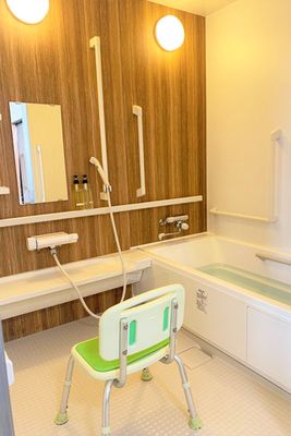 安全な設備の浴室