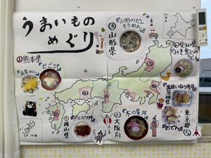 掲示物と地図