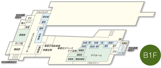 介護施設の配置図
