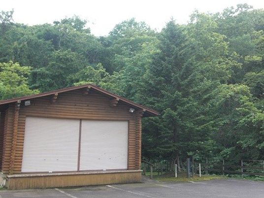 自然に囲まれた建物