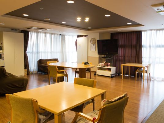 共有リビングの一角