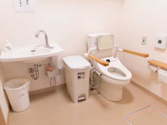 バリアフリー設計のトイレ