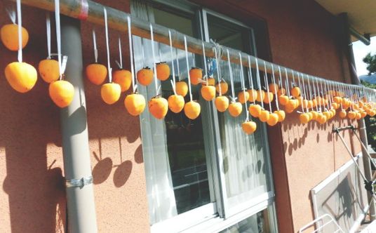 柿の干し場