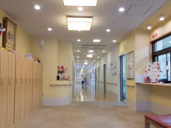 明るく清潔な廊下の様子