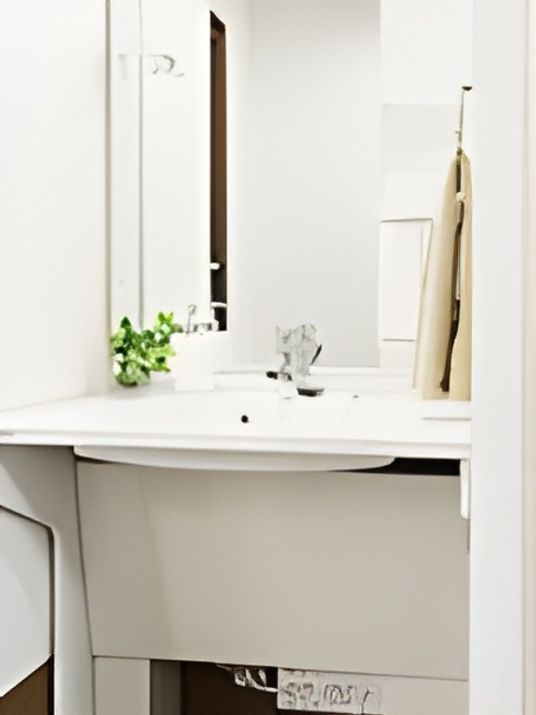 清潔な洗面台の角度