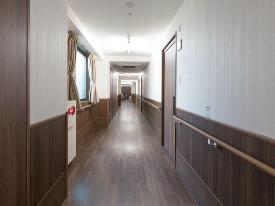 清潔な施設の廊下