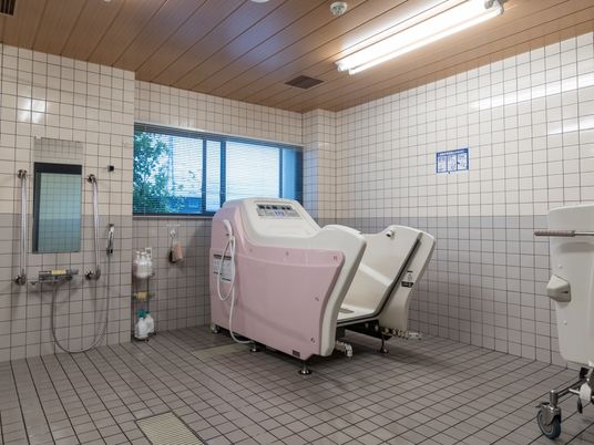 清潔な浴室設備